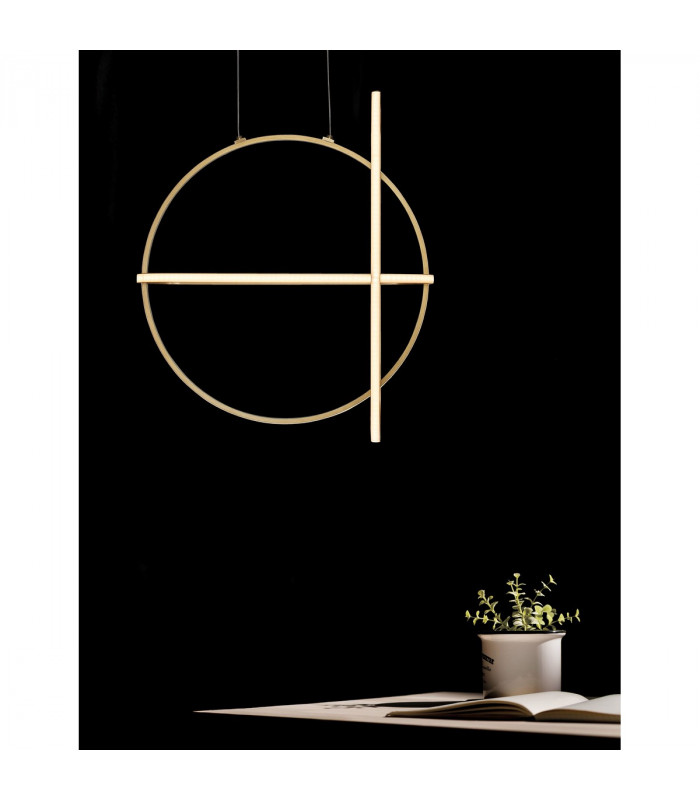 Arte Integrated LED Pendant Ceiling Light Gold Aluminium LED 48.6W 3360Lm 3000K-2
