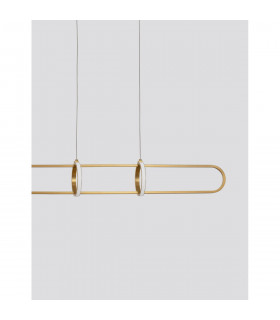 Arte Bar Pendant Ceiling Light Gold Aluminium LED 31.2W 2142Lm 3000K-2