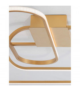 Arte Integrated LED Semi Flush Light Gold Aluminium LED 38.4W 2604Lm 3000K-2