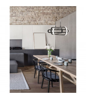 Arte Bar Pendant Ceiling Light Matt Black Aluminium LED 50W 3500Lm 3000K-2