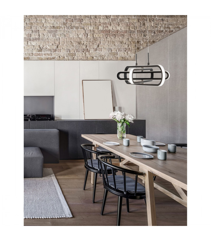 Arte Bar Pendant Ceiling Light Matt Black Aluminium LED 50W 3500Lm 3000K-2