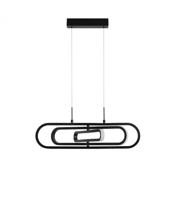 Arte Bar Pendant Ceiling Light Matt Black Aluminium LED 50W 3500Lm 3000K-3
