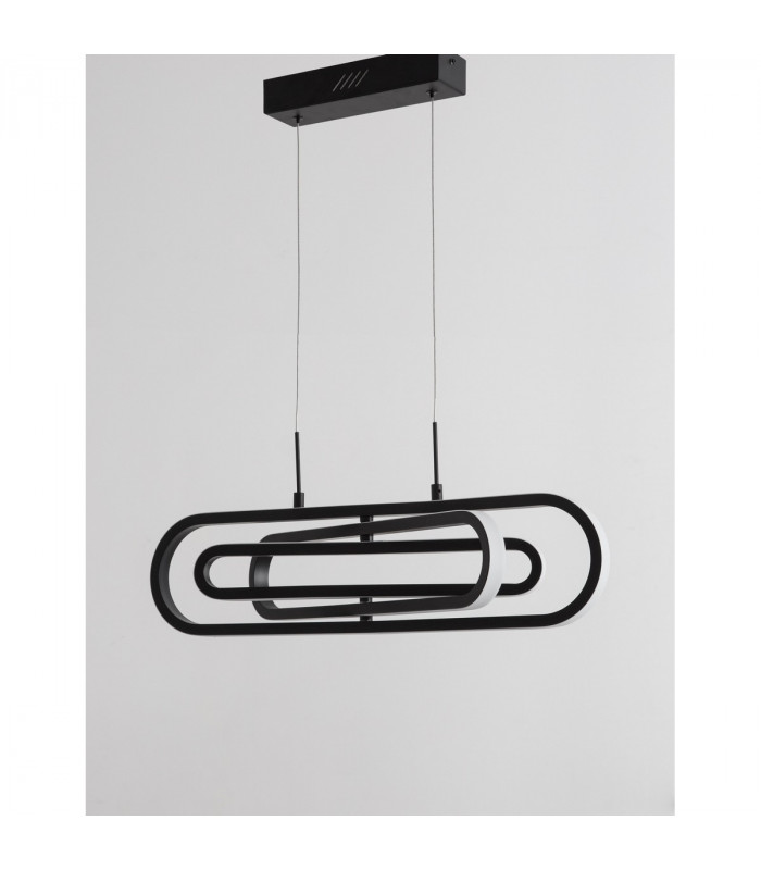 Arte Bar Pendant Ceiling Light Matt Black Aluminium LED 50W 3500Lm 3000K-4