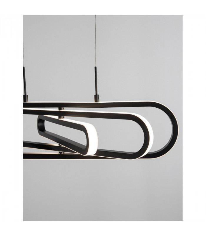 Arte Bar Pendant Ceiling Light Matt Black Aluminium LED 50W 3500Lm 3000K-8