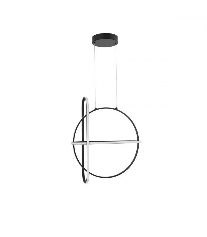Arte Integrated LED Pendant Ceiling Light Matt Black Aluminium LED 48.6W 3360Lm 3000K-1