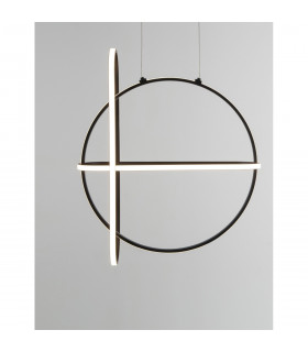 Arte Integrated LED Pendant Ceiling Light Matt Black Aluminium LED 48.6W 3360Lm 3000K-2