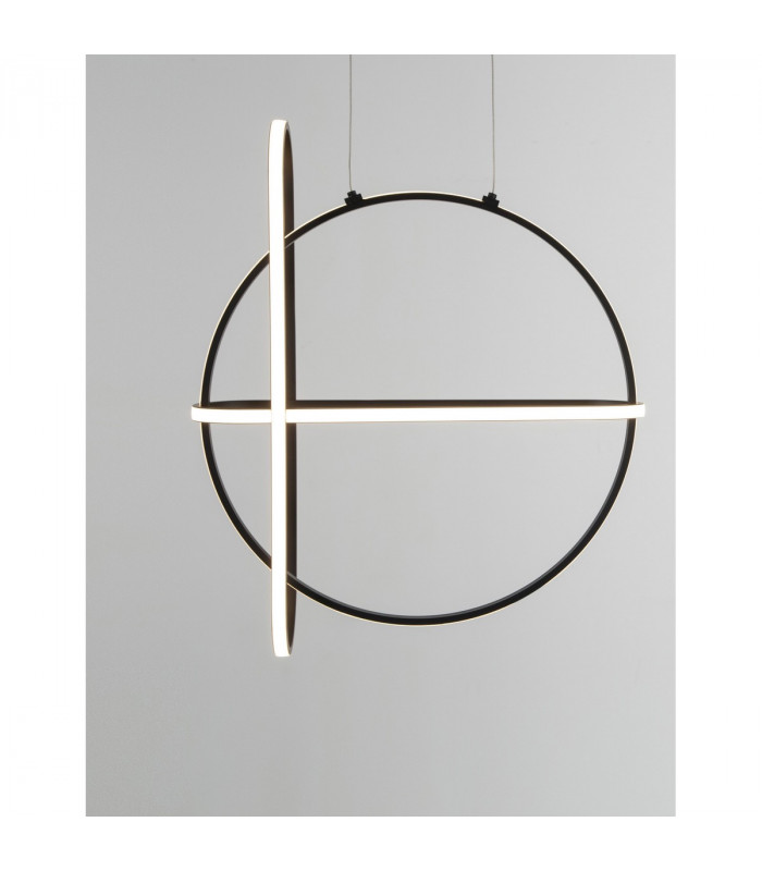 Arte Integrated LED Pendant Ceiling Light Matt Black Aluminium LED 48.6W 3360Lm 3000K-2