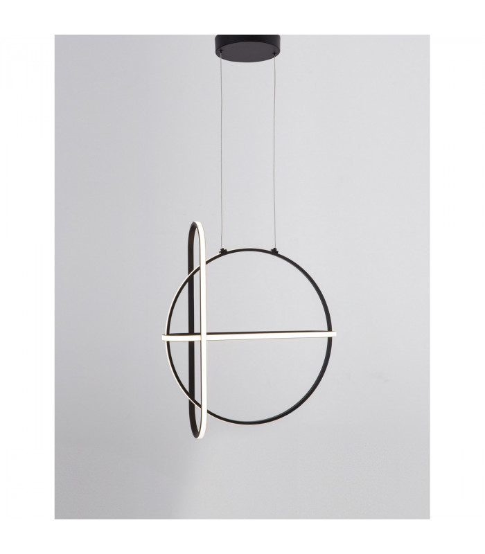 Arte Integrated LED Pendant Ceiling Light Matt Black Aluminium LED 48.6W 3360Lm 3000K-3