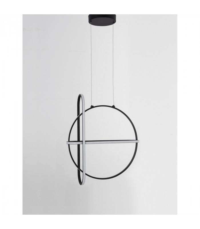 Arte Integrated LED Pendant Ceiling Light Matt Black Aluminium LED 48.6W 3360Lm 3000K-4