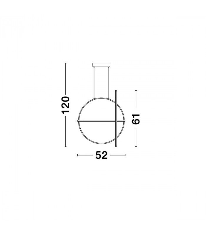 Arte Integrated LED Pendant Ceiling Light Matt Black Aluminium LED 48.6W 3360Lm 3000K-7