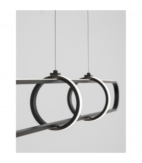 Arte Bar Pendant Ceiling Light Matt Black Aluminium LED 31.2W 2142Lm 3000K-2