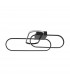 Arte Integrated LED Semi Flush Light Matt Black Aluminium LED 38.4W 2604Lm 3000K-1