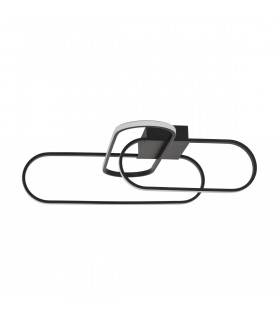 Arte Integrated LED Semi Flush Light Matt Black Aluminium LED 38.4W 2604Lm 3000K-1