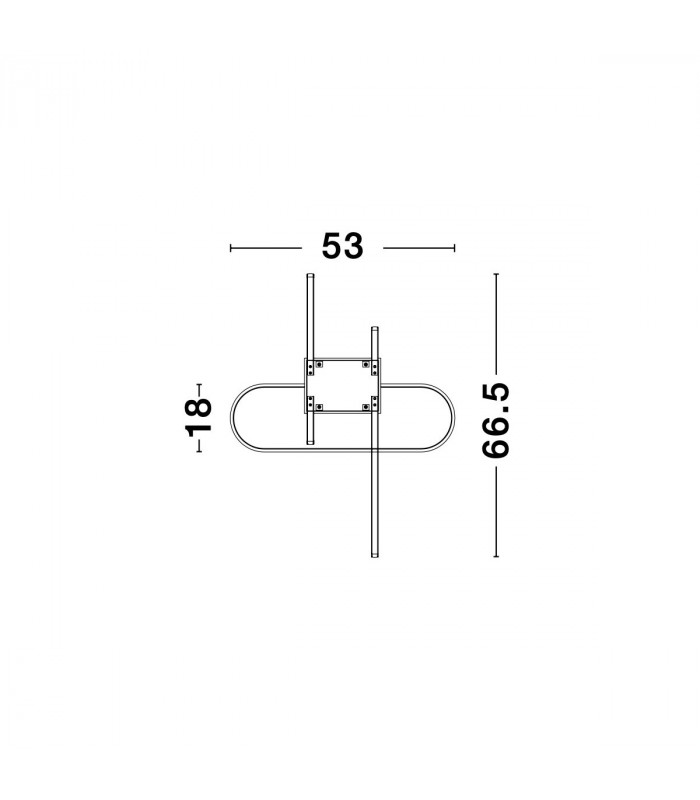 Arte Integrated LED Semi Flush Light Matt Black Aluminium LED 38.4W 2604Lm 3000K-7