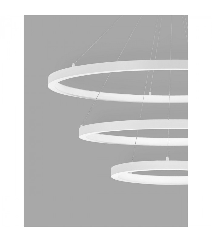 Empatia Integrated LED Pendant Ceiling Light Dimmable Sandy White Aluminium LED 35W 2450Lm 3000K-3
