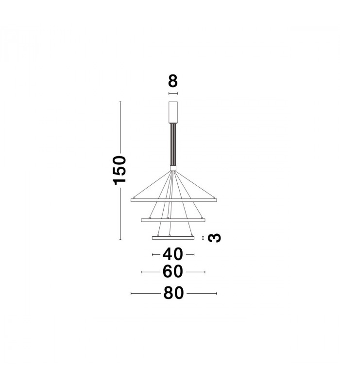 Empatia Integrated LED Pendant Ceiling Light Dimmable Sandy White Aluminium LED 35W 2450Lm 3000K-4