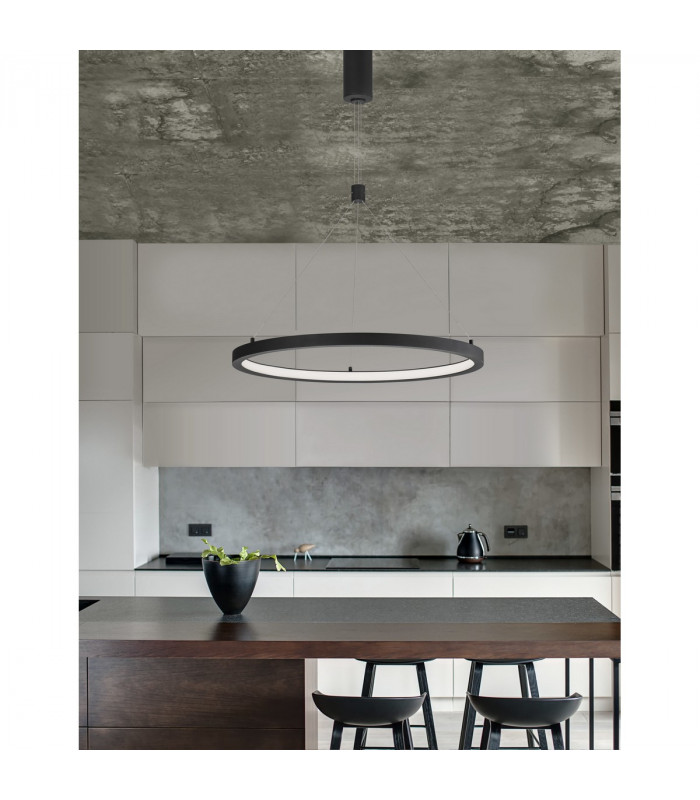 Empatia Integrated LED Pendant Ceiling Light Dimmable Sandy Black Aluminium LED 35W 2450Lm 3000K-2