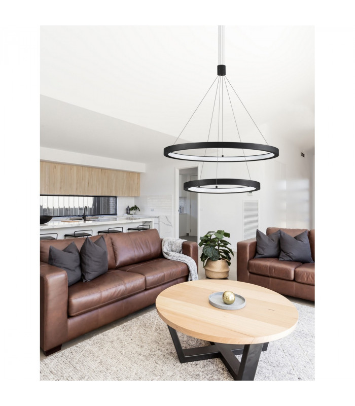 Empatia Integrated LED Pendant Ceiling Light Sandy Black Aluminium LED 60W 4200Lm 3000K-2