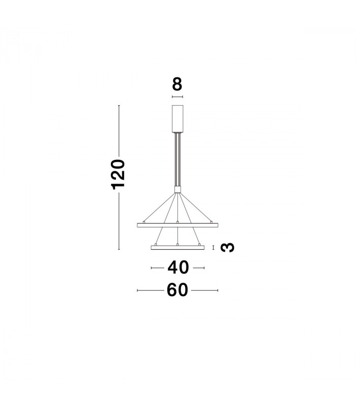 Empatia Integrated LED Pendant Ceiling Light Sandy Black Aluminium LED 60W 4200Lm 3000K-6