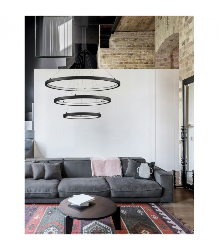 Empatia Integrated LED Pendant Ceiling Light Sandy Black Aluminium LED 108W 7560Lm 3000K-2