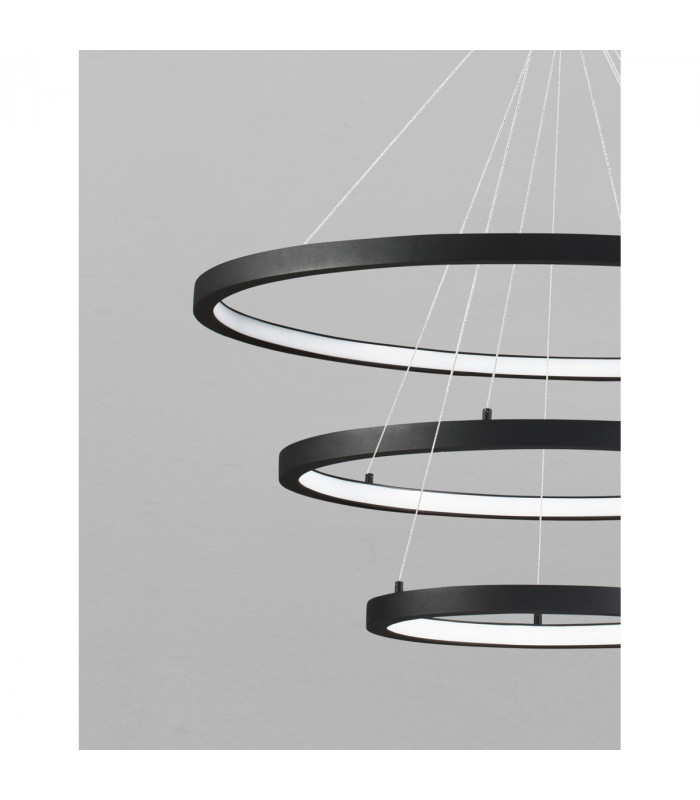 Empatia Integrated LED Pendant Ceiling Light Sandy Black Aluminium LED 108W 7560Lm 3000K-3