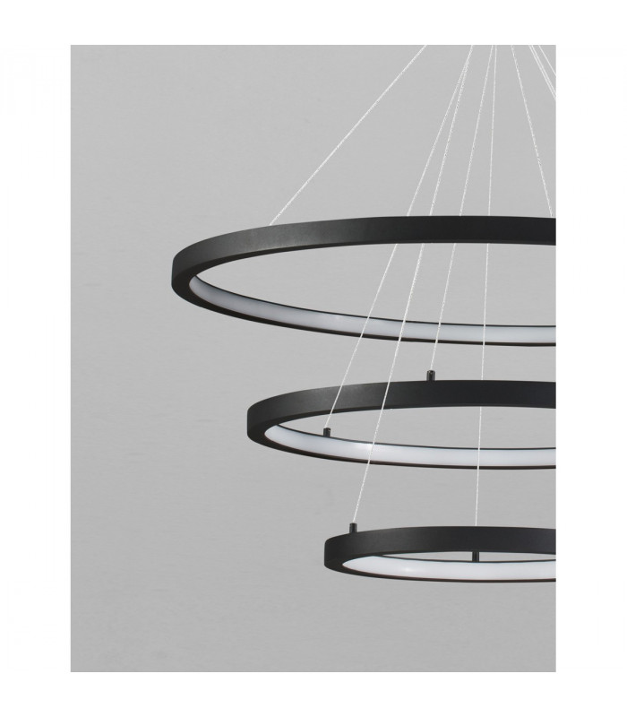 Empatia Integrated LED Pendant Ceiling Light Sandy Black Aluminium LED 108W 7560Lm 3000K-4