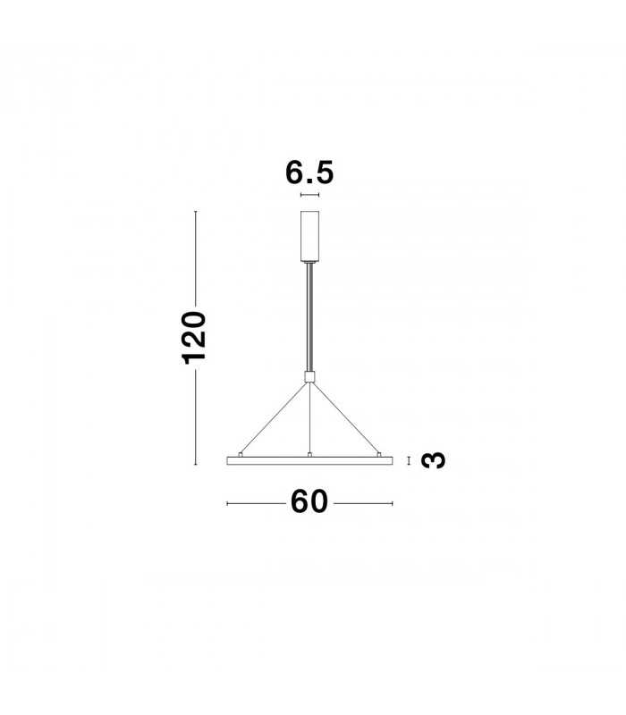 Empatia Integrated LED Pendant Ceiling Light Gold Brass Aluminium LED 35W 2450Lm 3000K-6