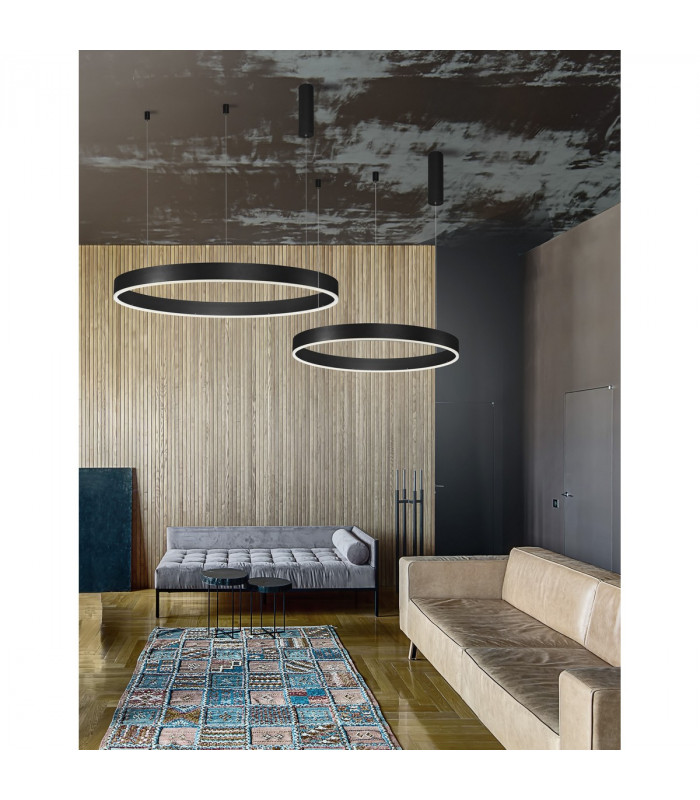 Motif Integrated LED Pendant Ceiling Light Sandy Black Aluminium LED 55W 3800Lm 3000K-2