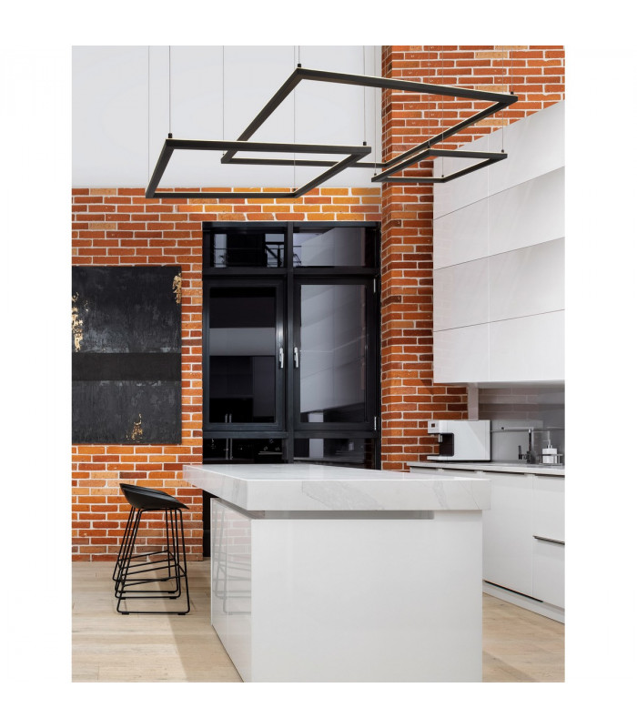 Eterna Integrated LED Pendant Ceiling Light Dimmable Sandy Black Aluminium LED 40W 3000KLm 3000K-2