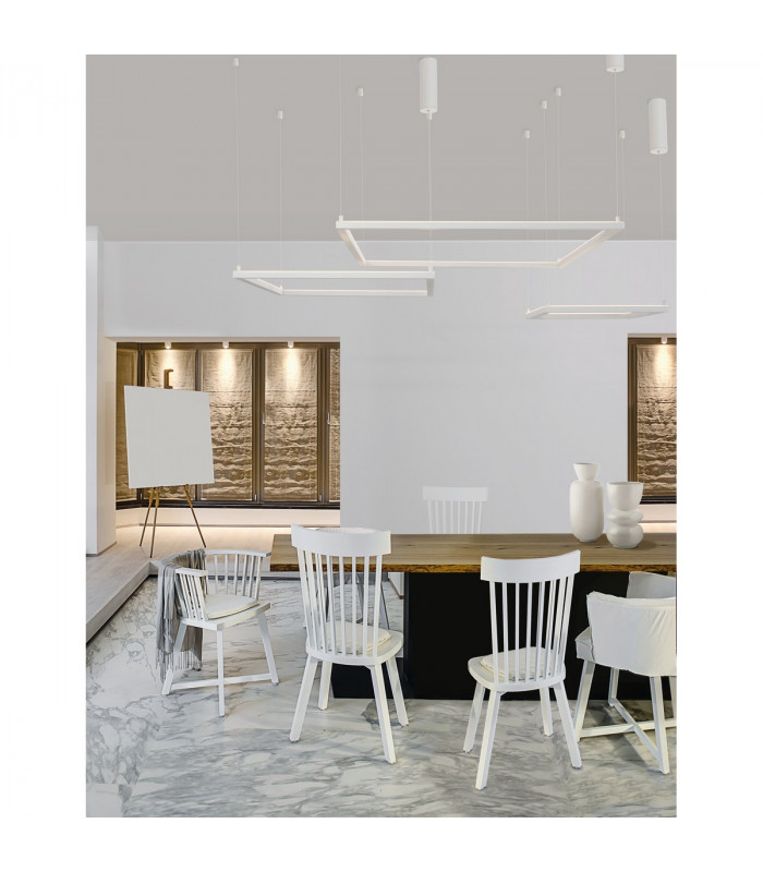 Eterna Integrated LED Pendant Ceiling Light Dimmable Sandy White Aluminium LED 50W 3818Lm 3000K-2