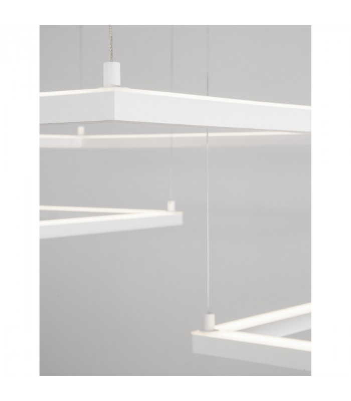 Eterna Integrated LED Pendant Ceiling Light Dimmable Sandy White Aluminium LED 50W 3818Lm 3000K-6