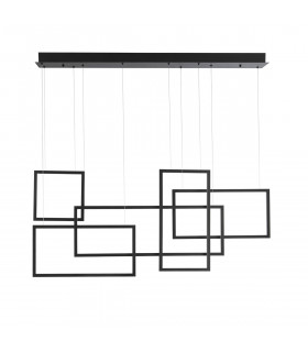 Cornice Integrated LED Pendant Ceiling Light Sandy Black Aluminium LED 80W 4860Lm 3000K-1