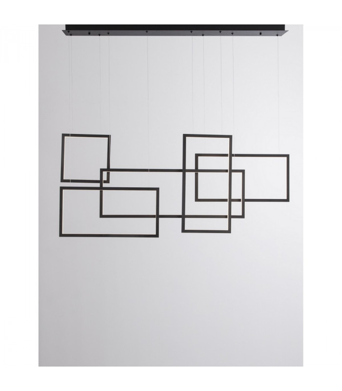 Cornice Integrated LED Pendant Ceiling Light Sandy Black Aluminium LED 80W 4860Lm 3000K-3
