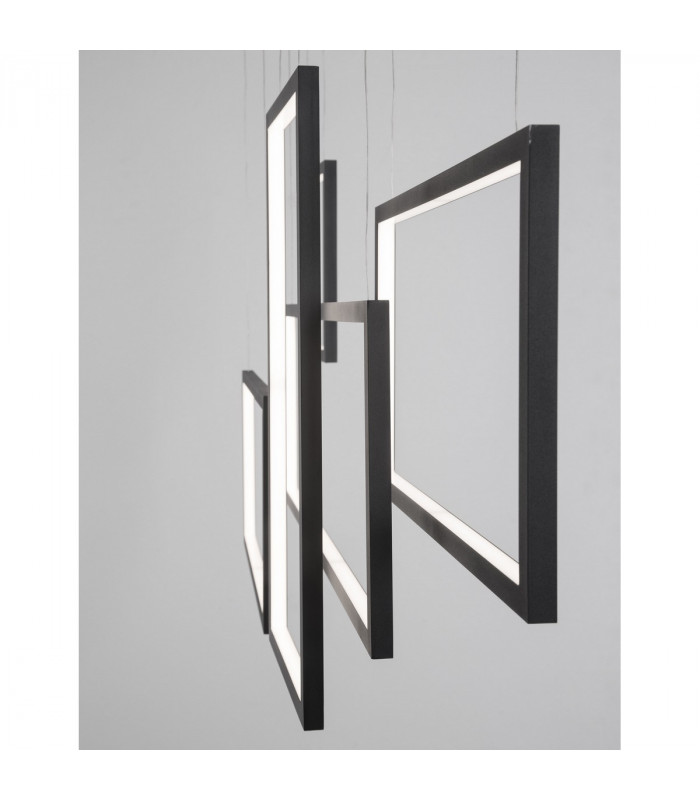 Cornice Integrated LED Pendant Ceiling Light Sandy Black Aluminium LED 80W 4860Lm 3000K-4