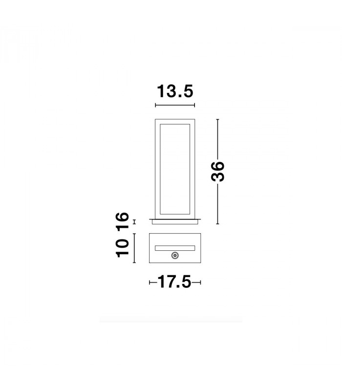 Cornice Integrated LED Table Lamp Matt Black Aluminium 3 Step Touch Dimmable LED 12W 750Lm 3000K-6