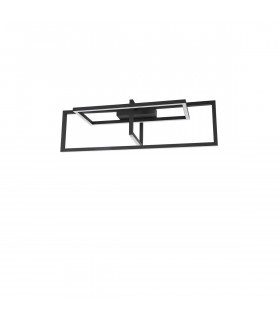 Edgar Integrated LED Semi Flush Light Dimmable Sand Black Aluminium LED 35W 2400Lm 3000K-1