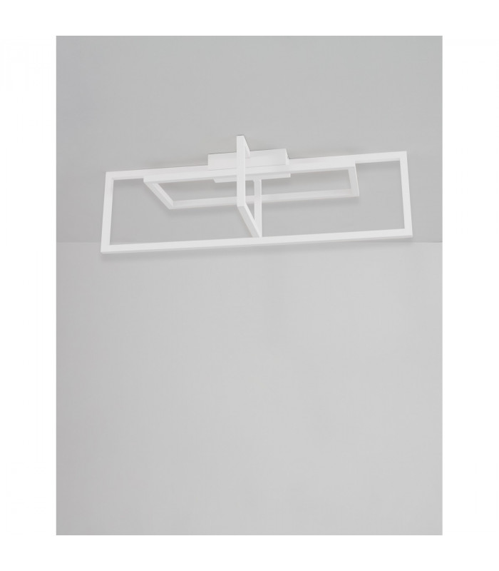 Edgar Integrated LED Semi Flush Light Dimmable Sand White Aluminium LED 35W 2400Lm 3000K-3
