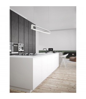 Line Integrated LED Pendant Ceiling Light Sandy White Aluminium Rotating LED 38W 1460Lm 3000K-2