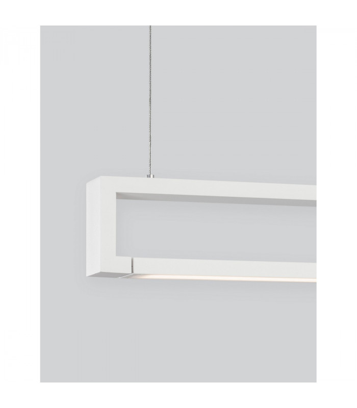 Line Integrated LED Pendant Ceiling Light Sandy White Aluminium Rotating LED 38W 1460Lm 3000K-3