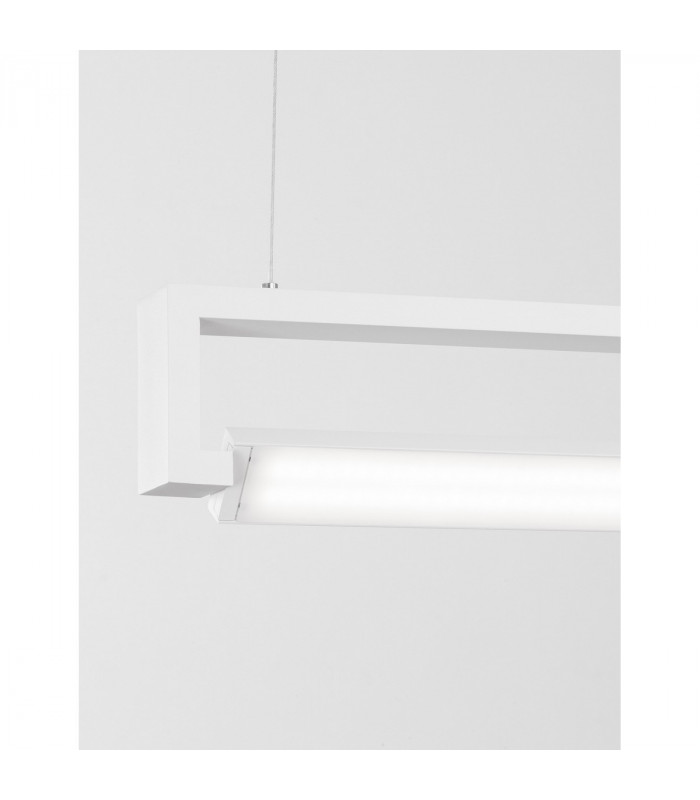Line Integrated LED Pendant Ceiling Light Sandy White Aluminium Rotating LED 38W 1460Lm 3000K-4