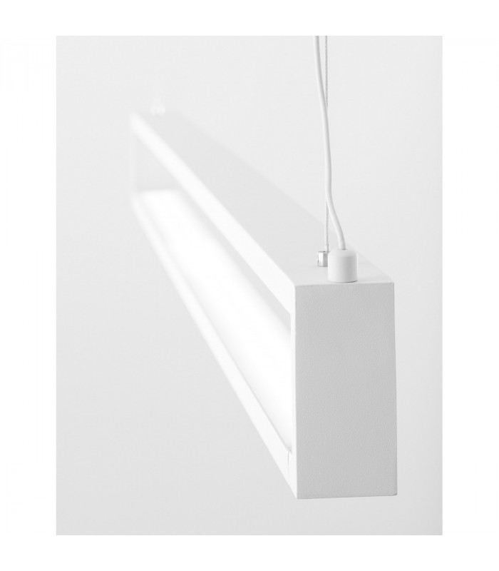 Line Integrated LED Pendant Ceiling Light Sandy White Aluminium Rotating LED 38W 1460Lm 3000K-5