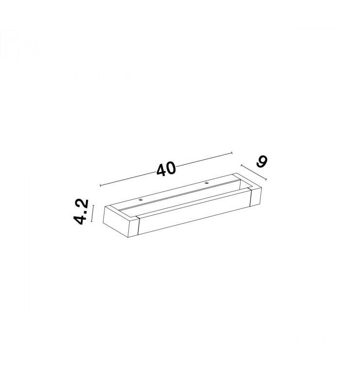 Line Integrated LED Wall Lamp Sandy White Aluminium LED 12W Lm 3000K-7
