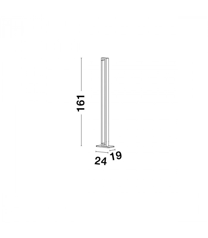 Line LED Integrated Floor Lamp Sandy White Aluminium Adjustable LED 27W 1820Lm 3000K-6