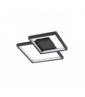 Porto Integrated LED Semi Flush Light Sandy Black Steel Aluminium LED 19W 1342Lm 3000K-1