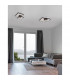 Porto Integrated LED Semi Flush Light Sandy Black Steel Aluminium LED 19W 1342Lm 3000K-2