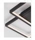 Porto Integrated LED Semi Flush Light Sandy Black Steel Aluminium LED 19W 1342Lm 3000K-5