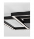 Porto Integrated LED Semi Flush Light Sandy Black Steel Aluminium LED 19W 1342Lm 3000K-6