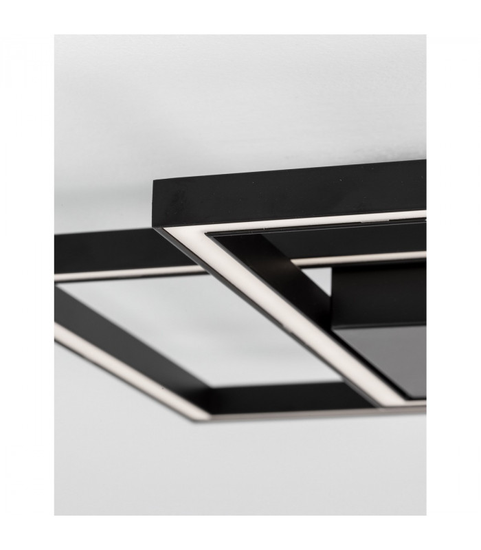 Porto Integrated LED Semi Flush Light Sandy Black Steel Aluminium LED 19W 1342Lm 3000K-6