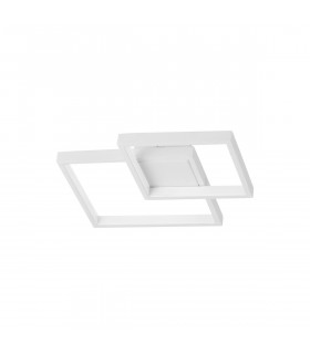 Porto Integrated LED Semi Flush Light Sandy White Steel Aluminium LED 19W 1342Lm 3000K-1