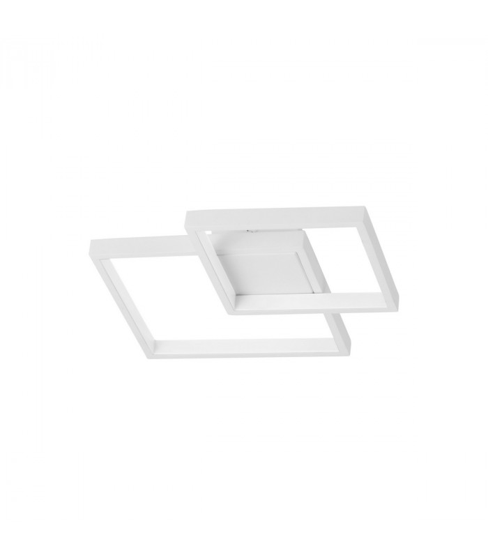 Porto Integrated LED Semi Flush Light Sandy White Steel Aluminium LED 19W 1342Lm 3000K-1